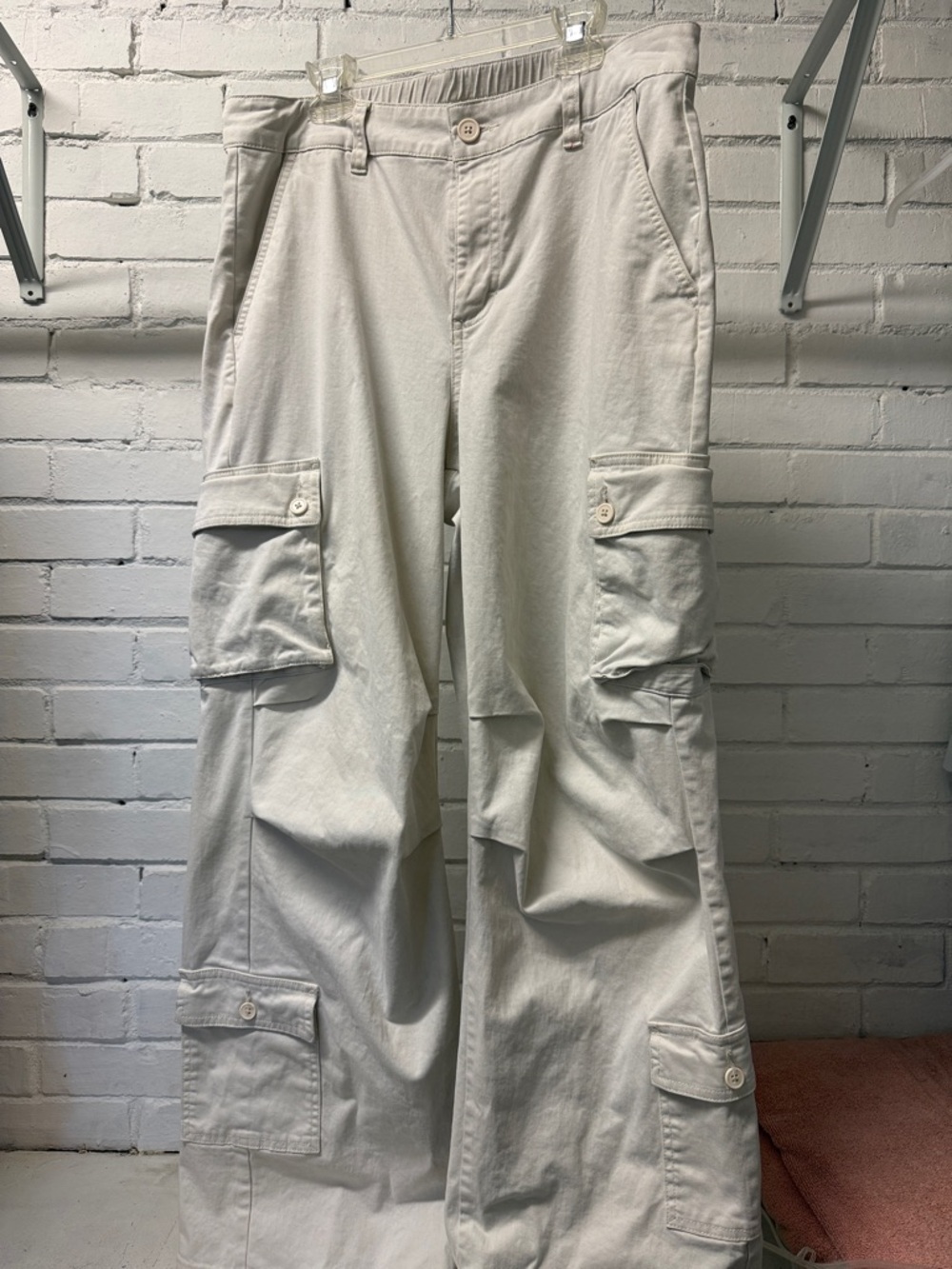 Women’s Cargo Pants in Light Cream - Classic Utility Style